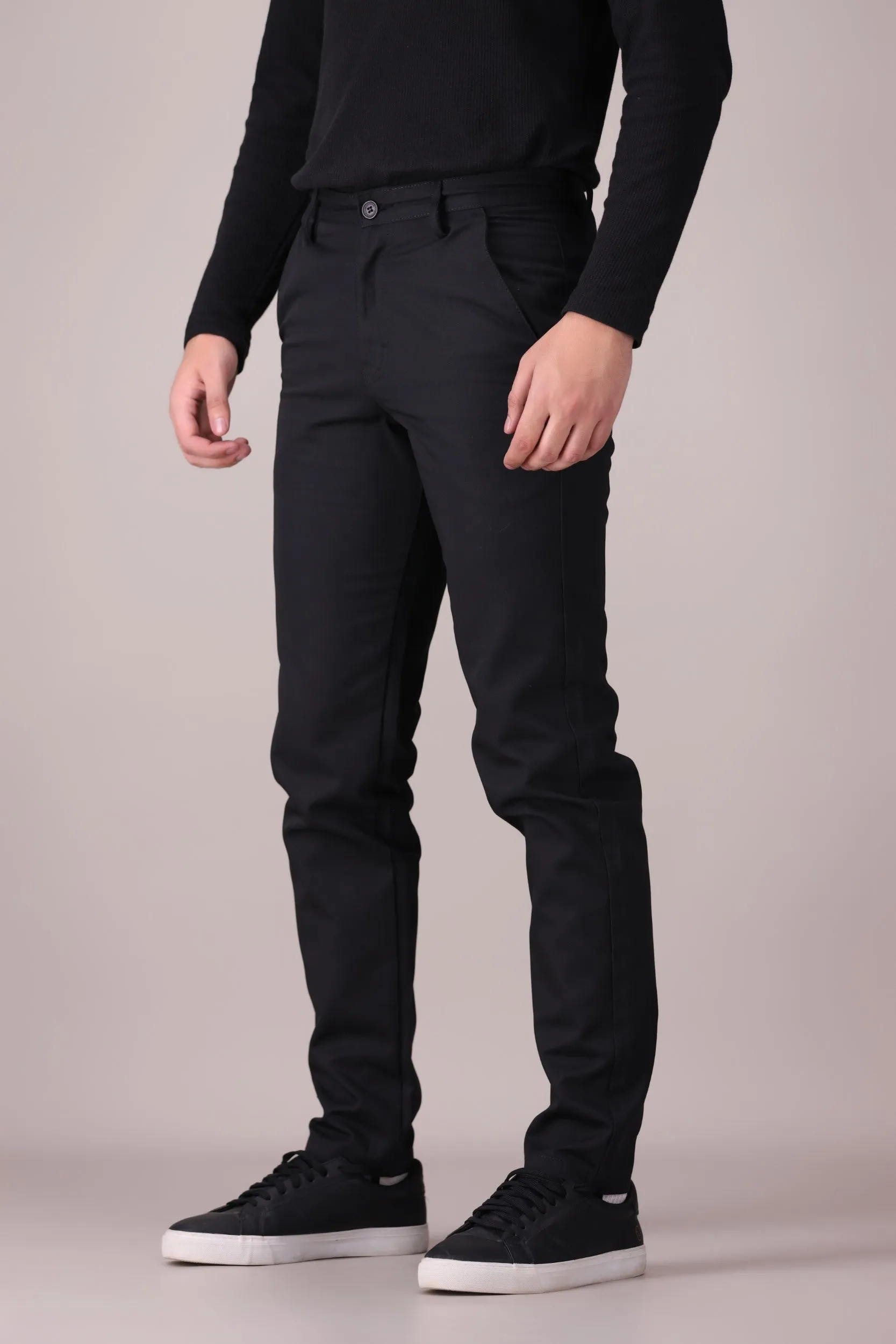 TAPPERED FIT COTTON PANTS