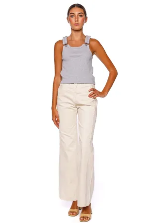 Taylor Ecru Wide Leg Jean