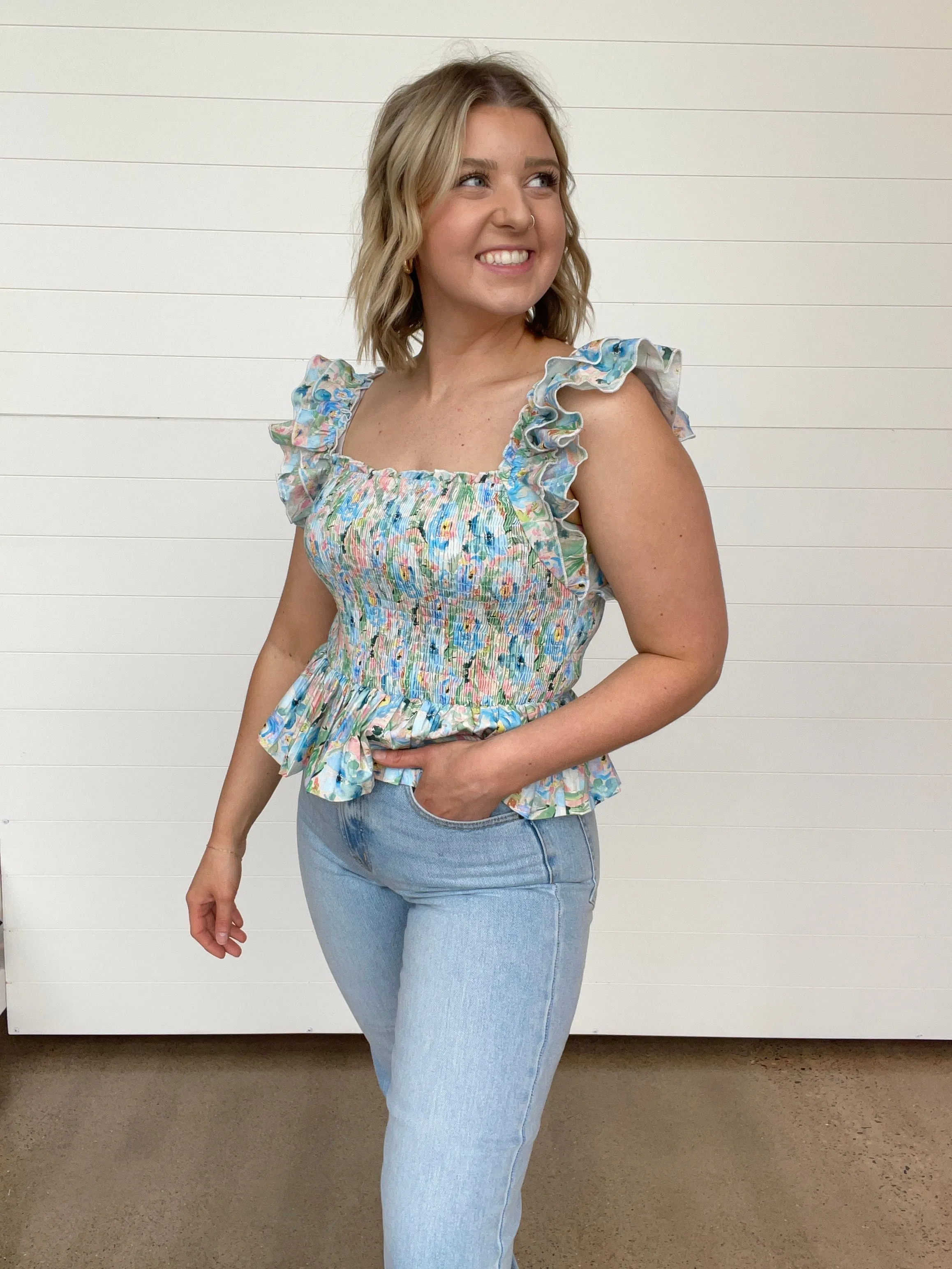 The Alana Floral Sleeveless Blouse