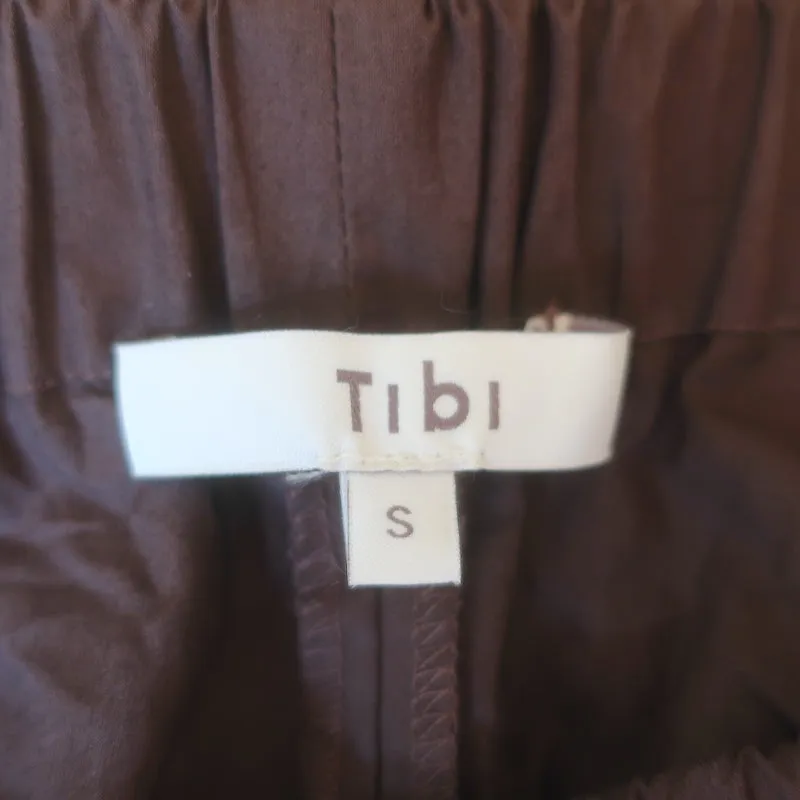 Tibi Convertible Cargo Pants Dark Brown Cotton Size Small