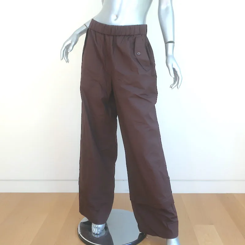 Tibi Convertible Cargo Pants Dark Brown Cotton Size Small