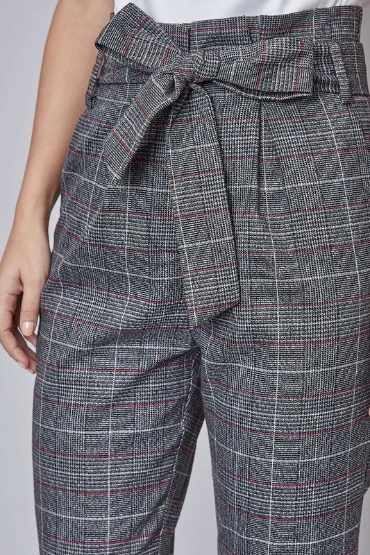 Tied Paperbag Waist Pants