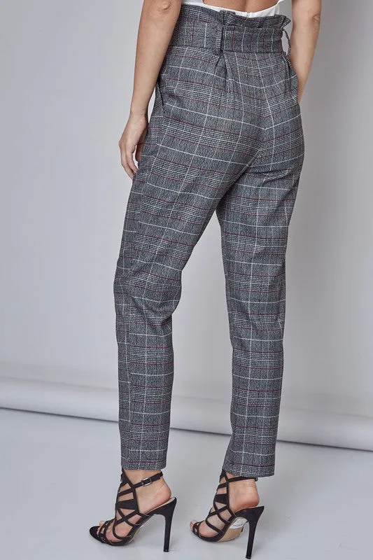 Tied Paperbag Waist Pants