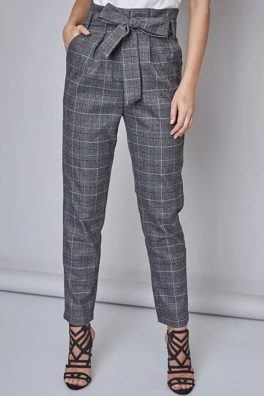 Tied Paperbag Waist Pants