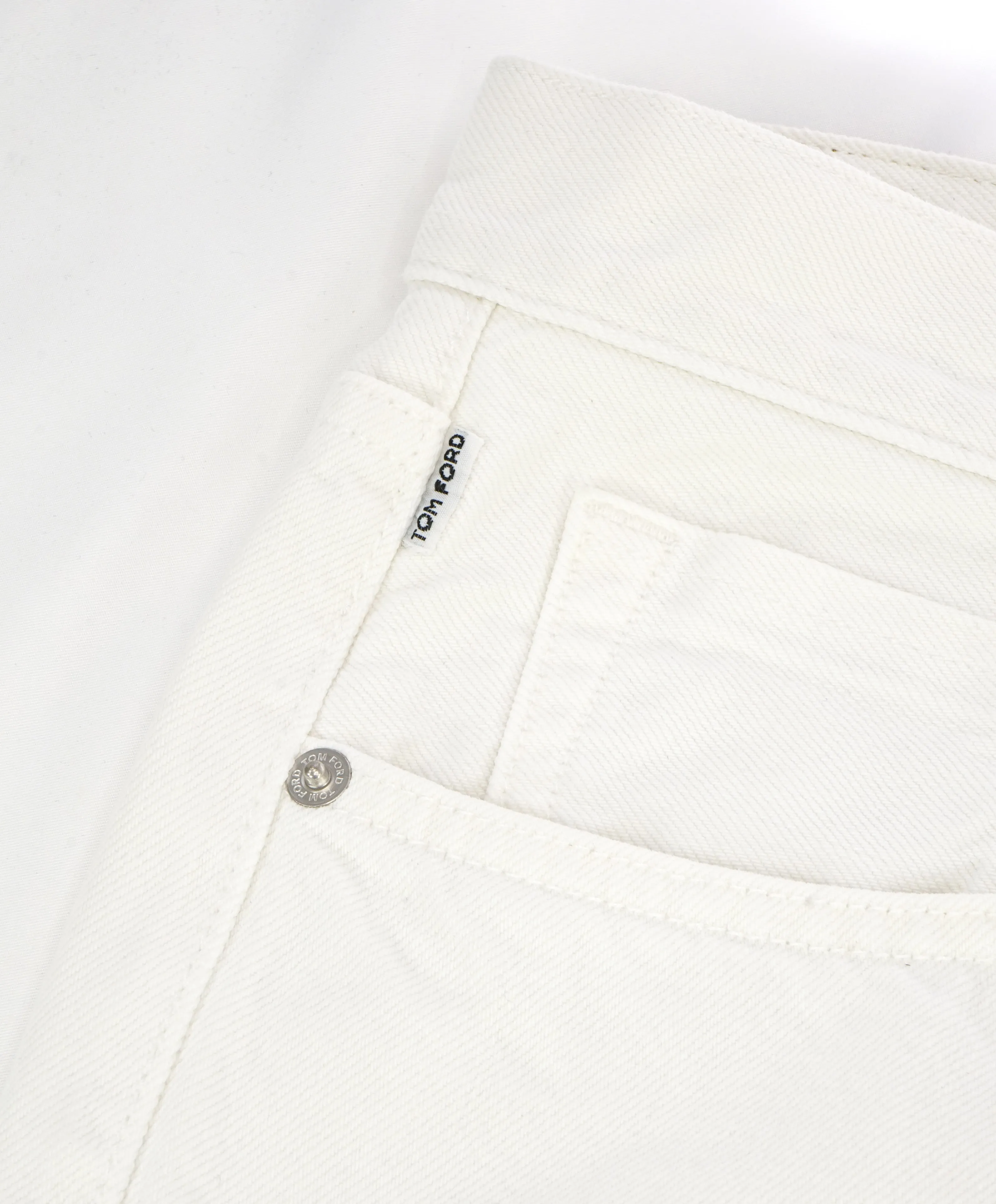 TOM FORD - Straight-Fit Distressed Denim Jeans White LOGO Tag - 38W