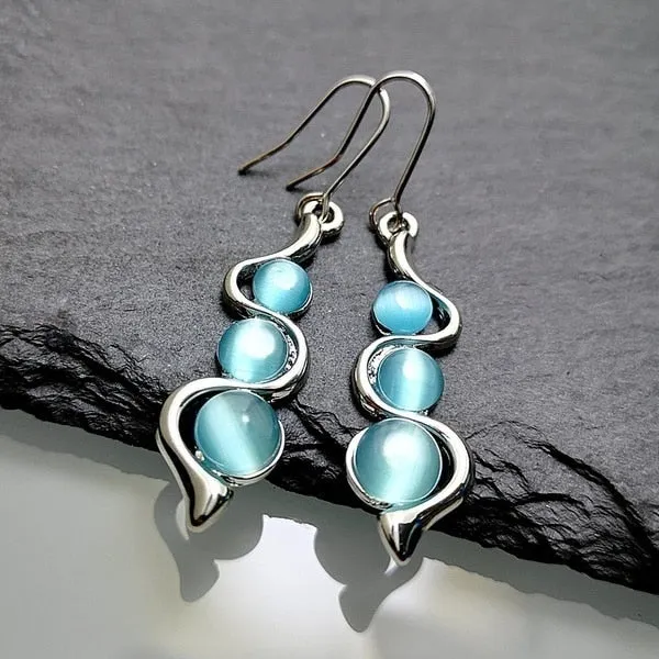Trendy Finest Earrings with Natural Stone