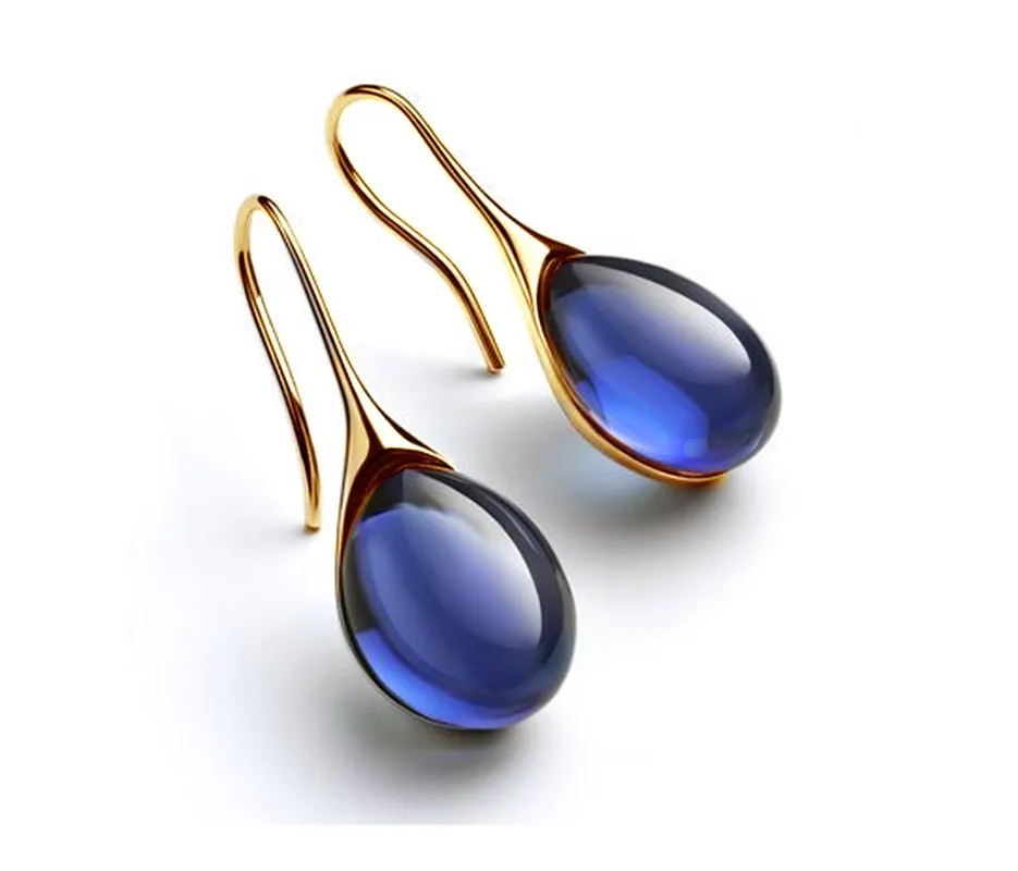 Trendy Finest Earrings with Natural Stone