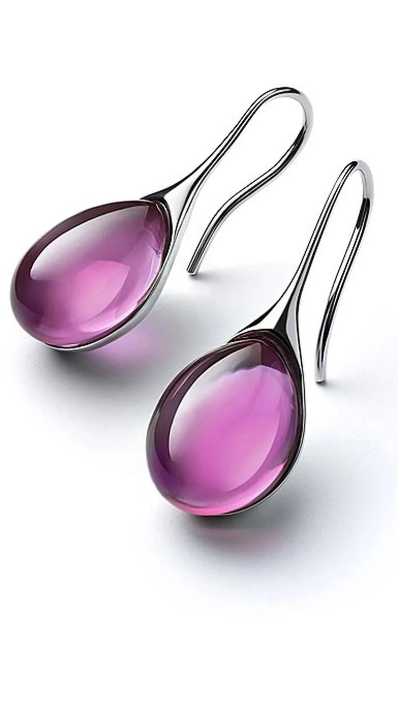 Trendy Finest Earrings with Natural Stone