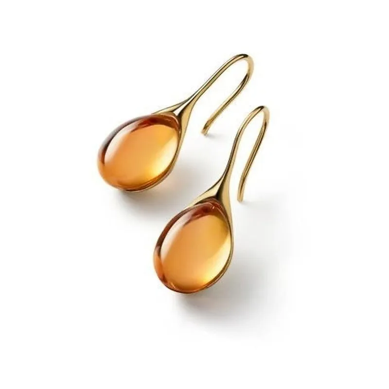 Trendy Finest Earrings with Natural Stone