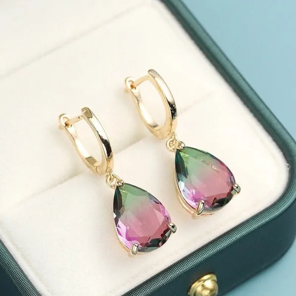 Trendy Finest Earrings with Natural Stone