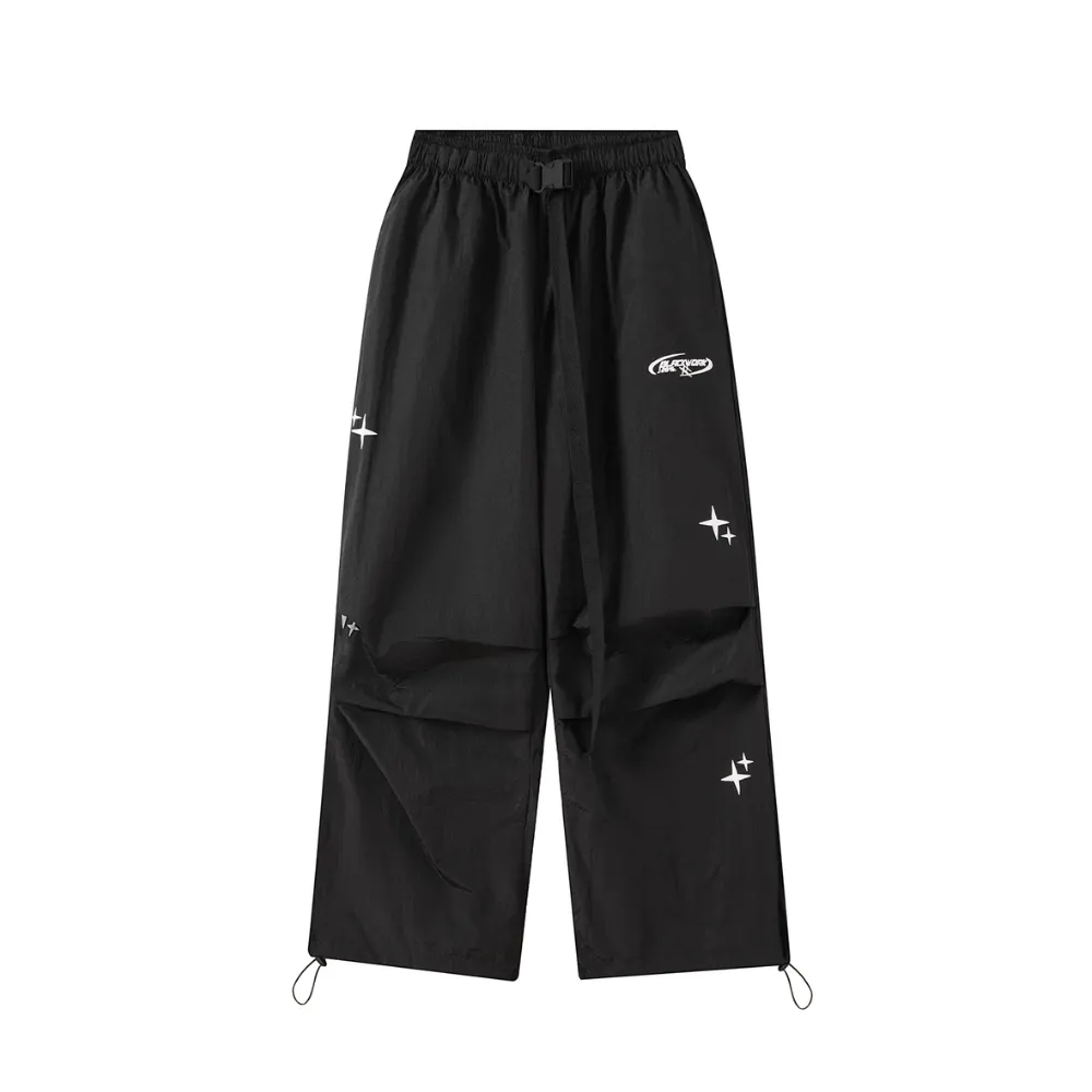 Trendy Solid Color Baggy Sweatpants
