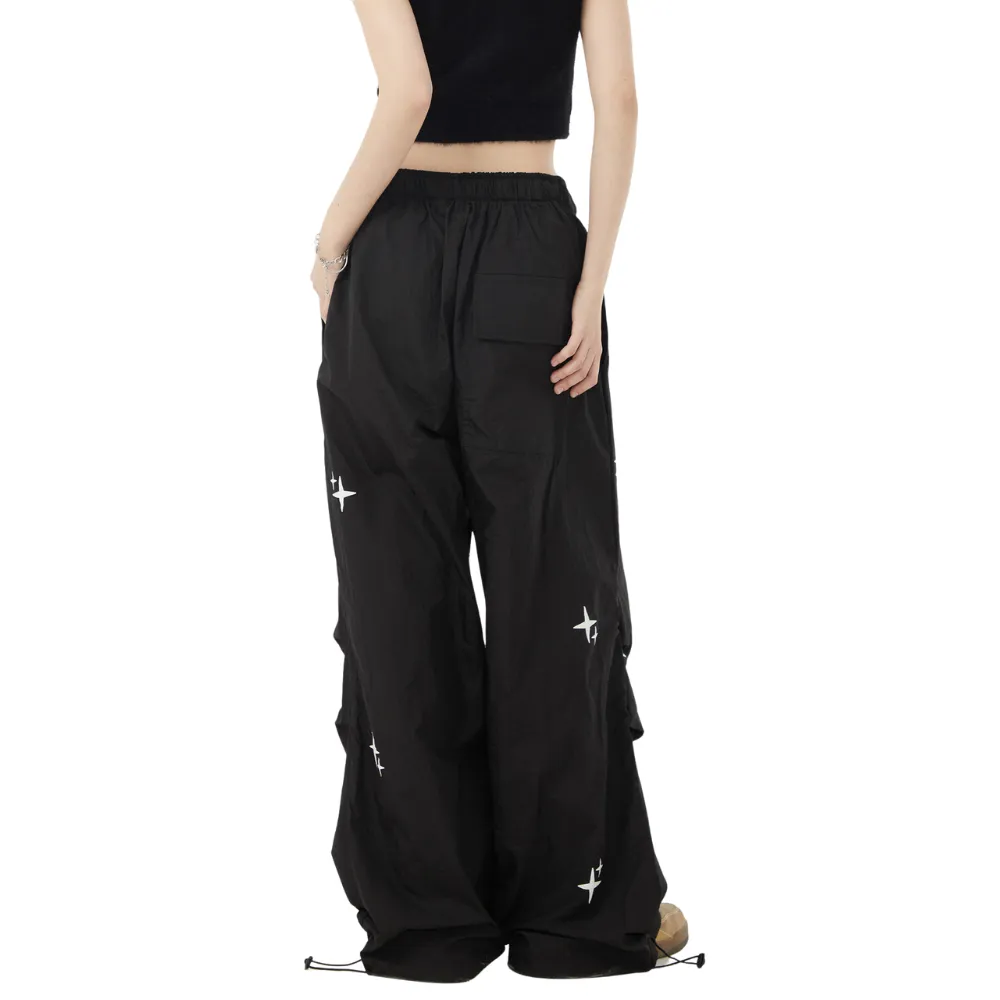 Trendy Solid Color Baggy Sweatpants