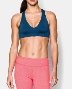 UA Seamless Plunge Womens Teal Sports Bra Size Small