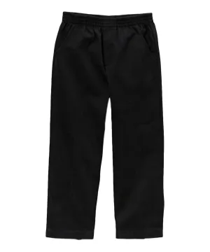 unik Boy's Black Uniform All Elastic Waist Pull-on Pants 4-12