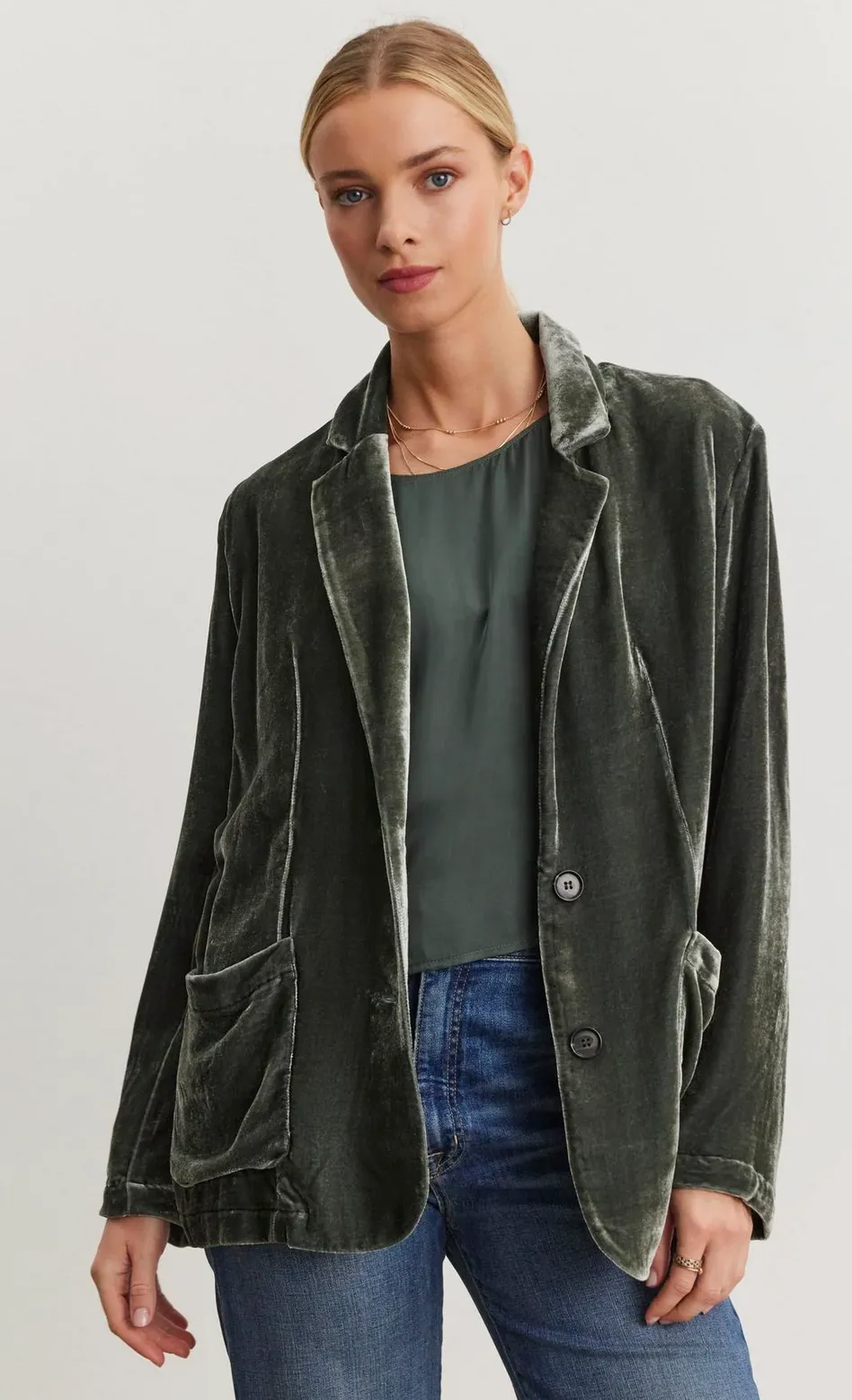 Velvet Kyla Silky Velvet Blazer