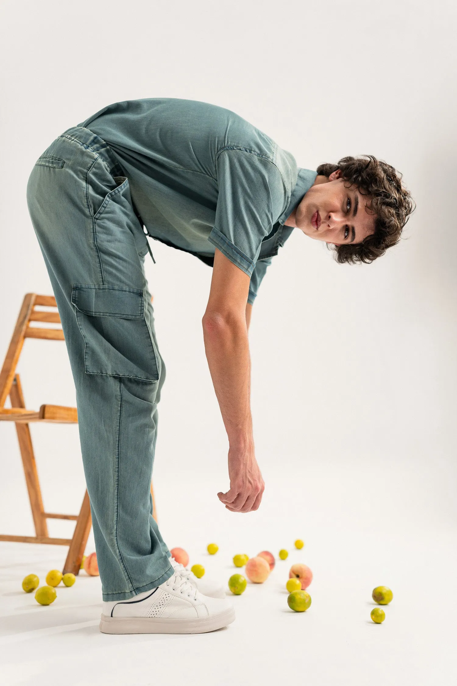 Vintage Wash Straight Fit Cargo Pants