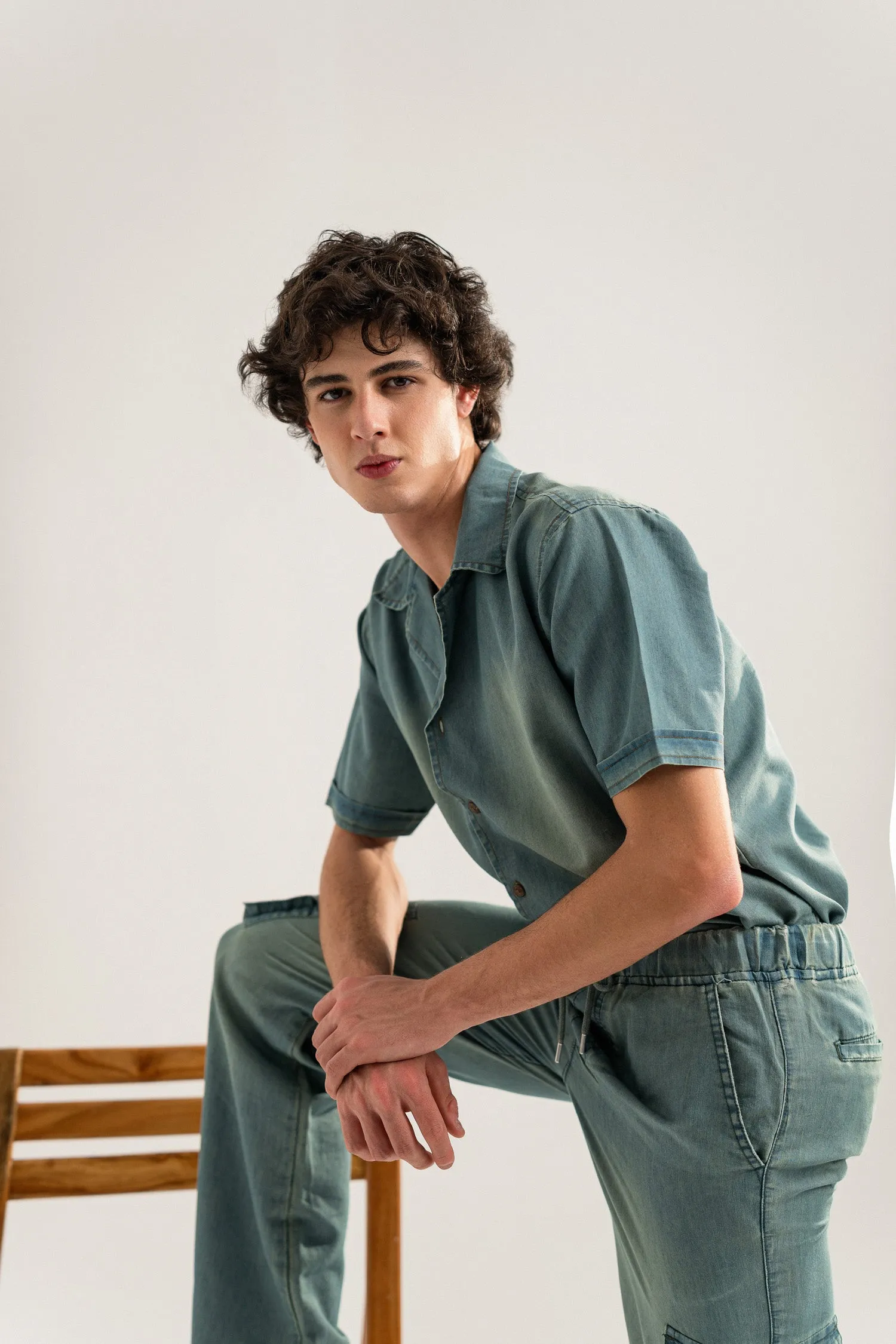 Vintage Wash Straight Fit Cargo Pants