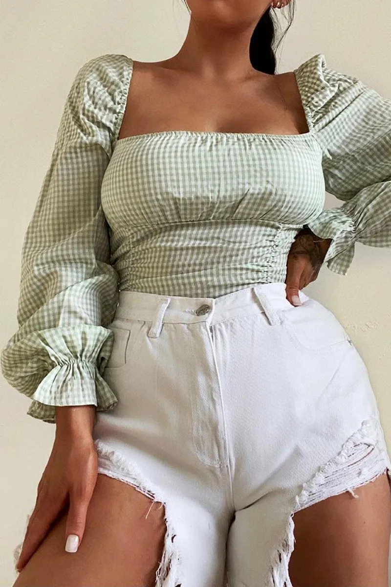 White Denim Extreme Rip Front Shorts - Aarya