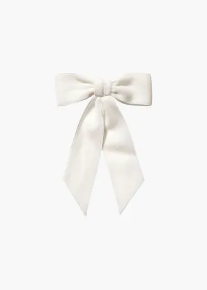 Wide belvet bow barrette