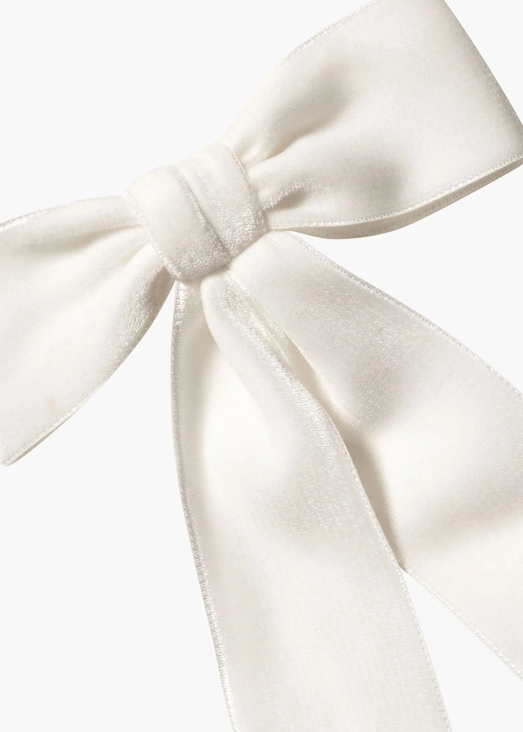 Wide belvet bow barrette