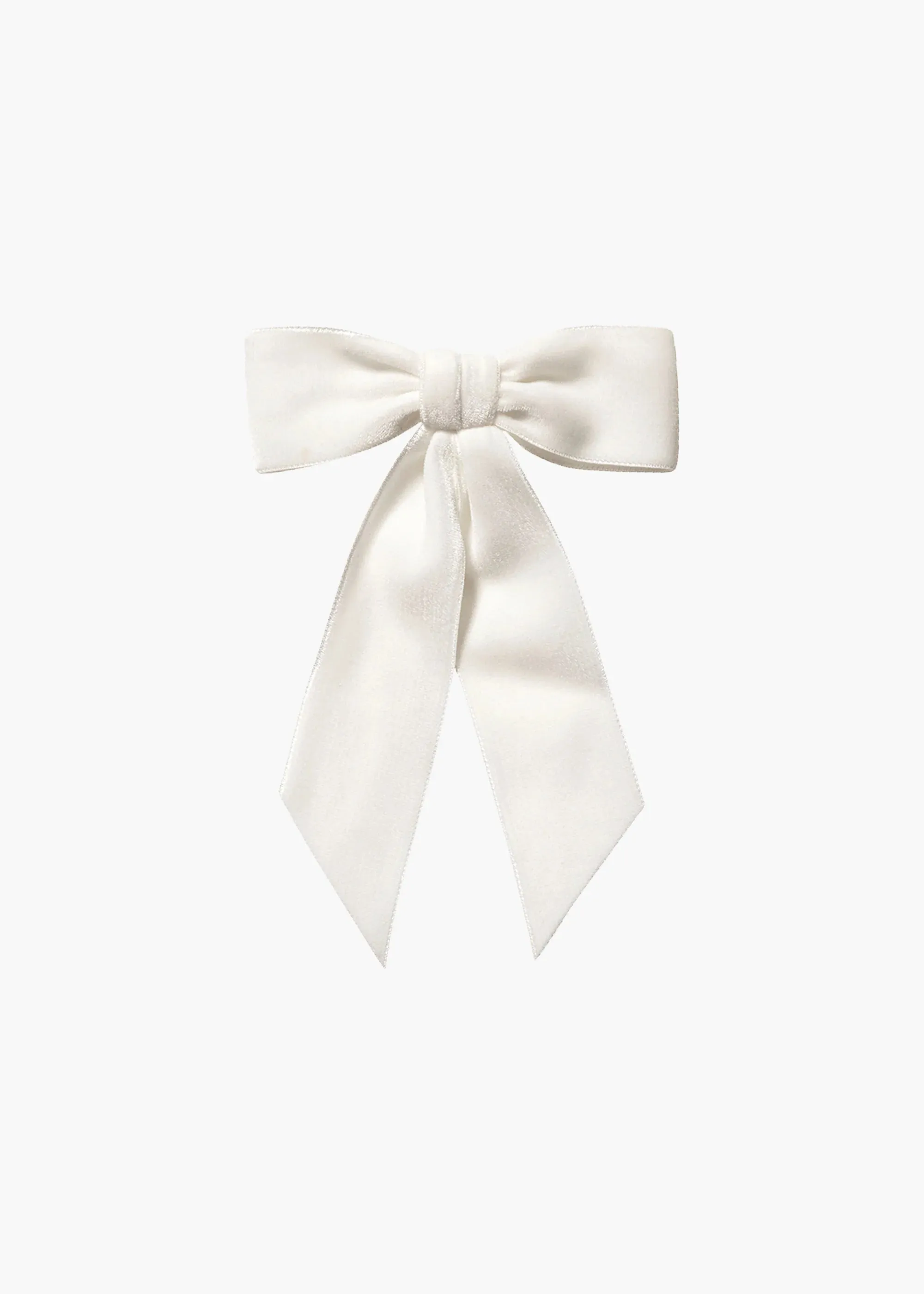 Wide belvet bow barrette