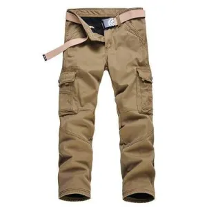 Winter Thick Warm Cargo Pants
