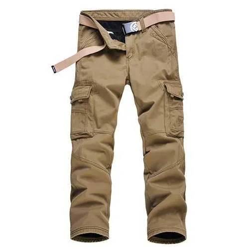 Winter Thick Warm Cargo Pants