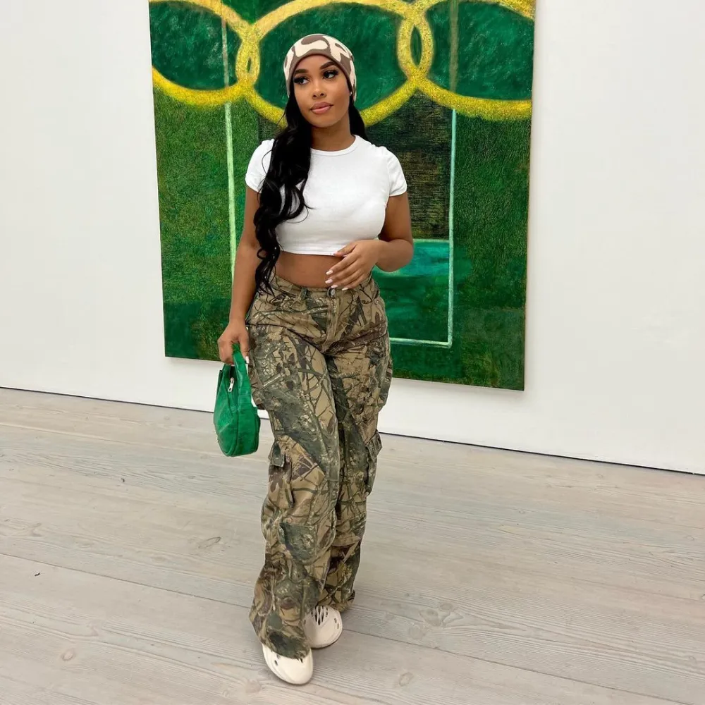 Women's Casual Camo Cargo Pants