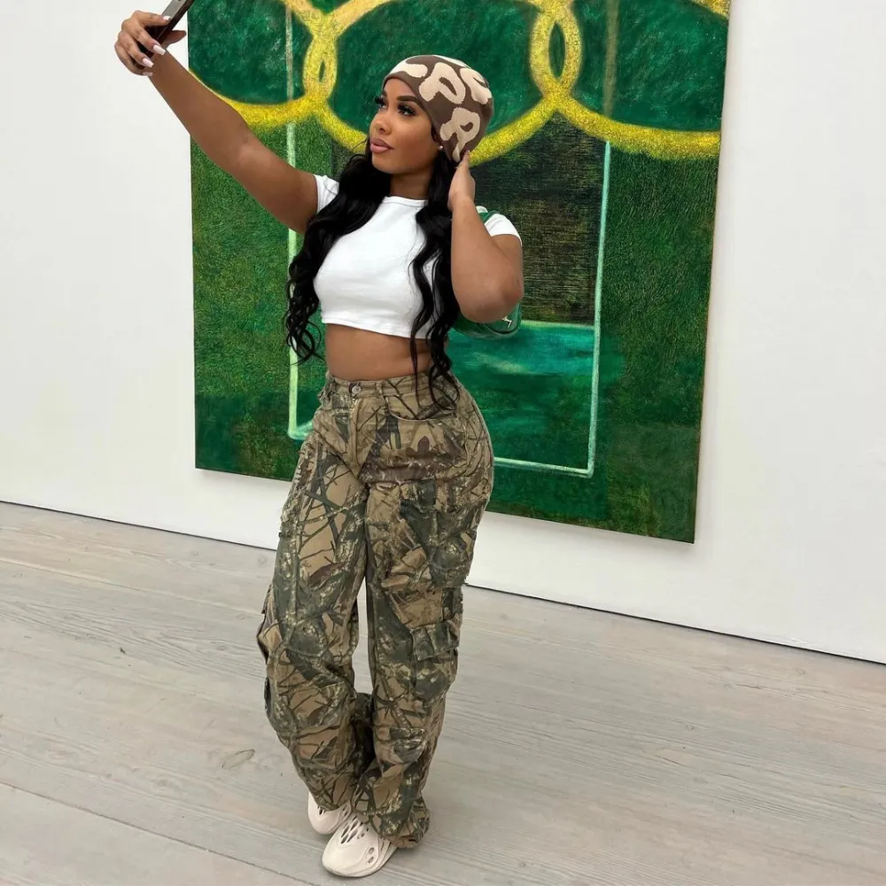 Women's Casual Camo Cargo Pants