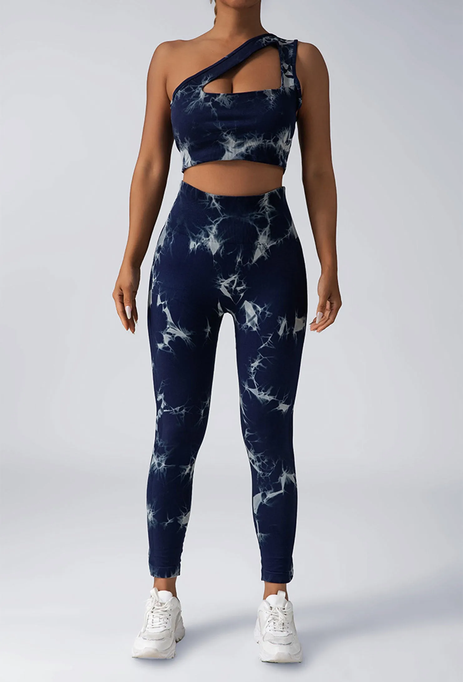Women’s Scrunch Workout Leggings – Butt Lifting High-Waisted Yoga Pants, Tie-Dye Seamless Gym Tights