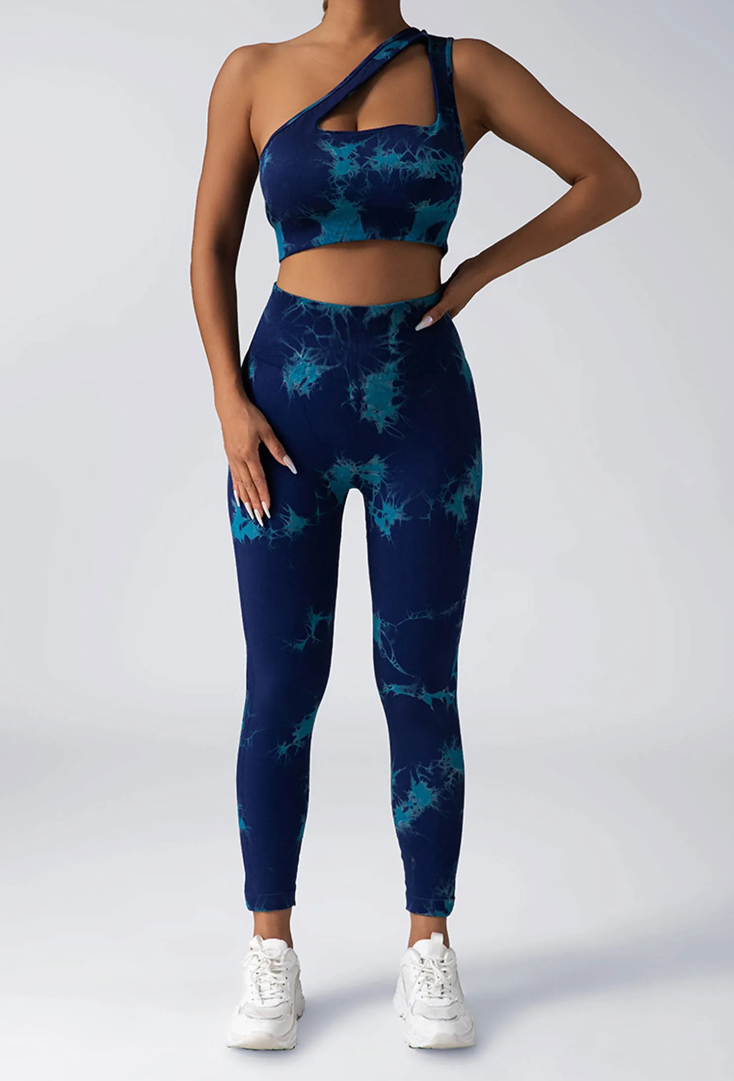 Women’s Scrunch Workout Leggings – Butt Lifting High-Waisted Yoga Pants, Tie-Dye Seamless Gym Tights