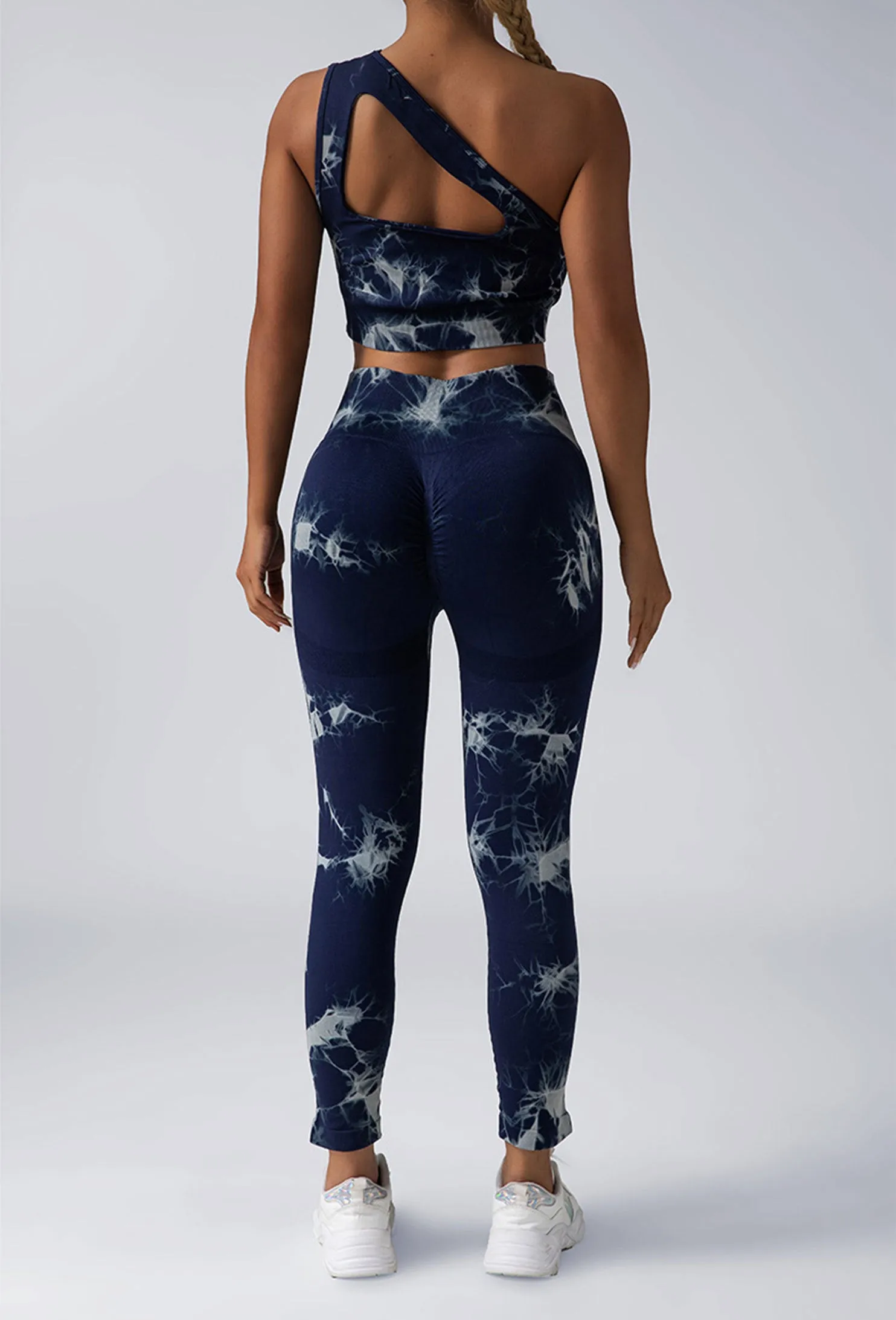 Women’s Scrunch Workout Leggings – Butt Lifting High-Waisted Yoga Pants, Tie-Dye Seamless Gym Tights