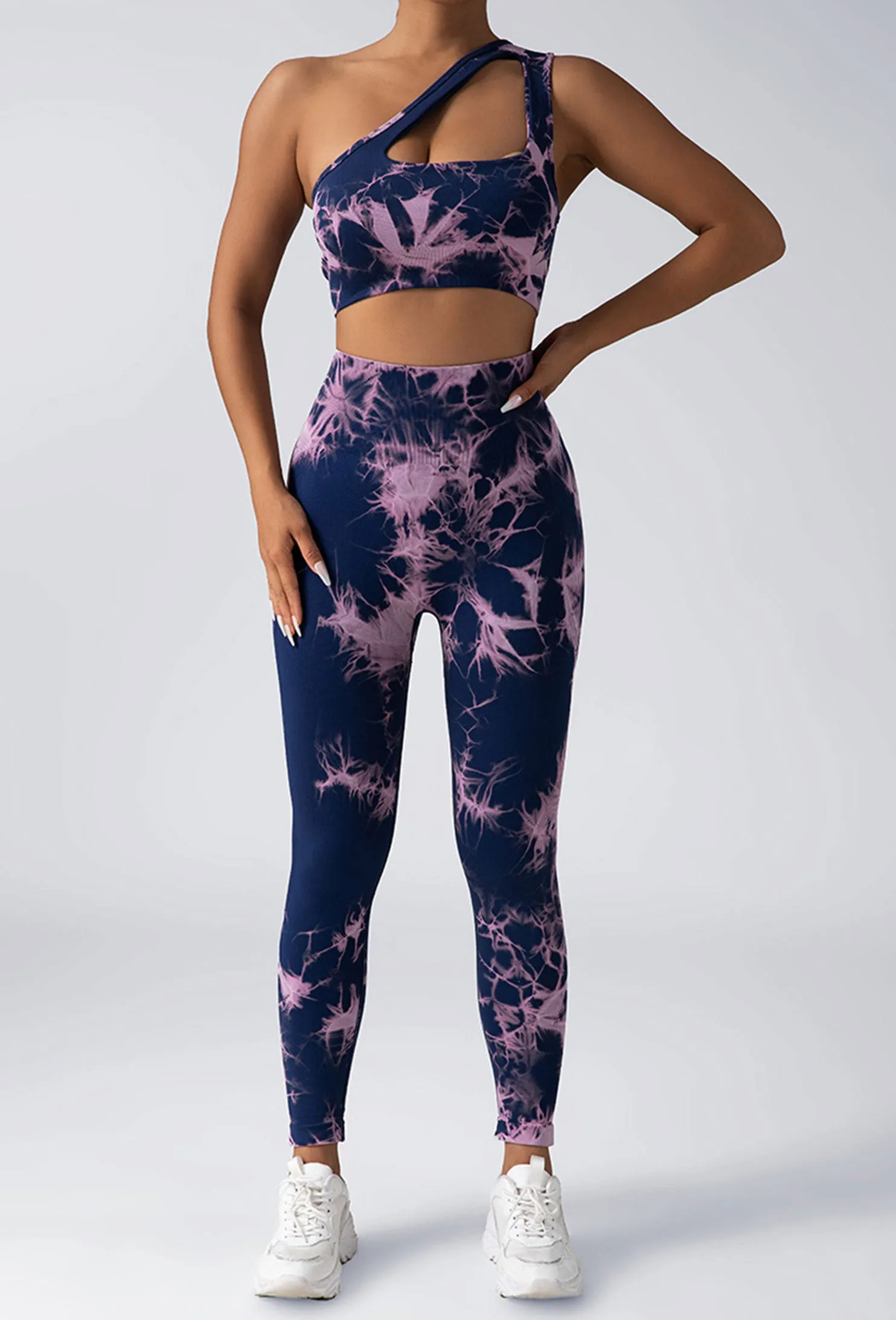 Women’s Scrunch Workout Leggings – Butt Lifting High-Waisted Yoga Pants, Tie-Dye Seamless Gym Tights