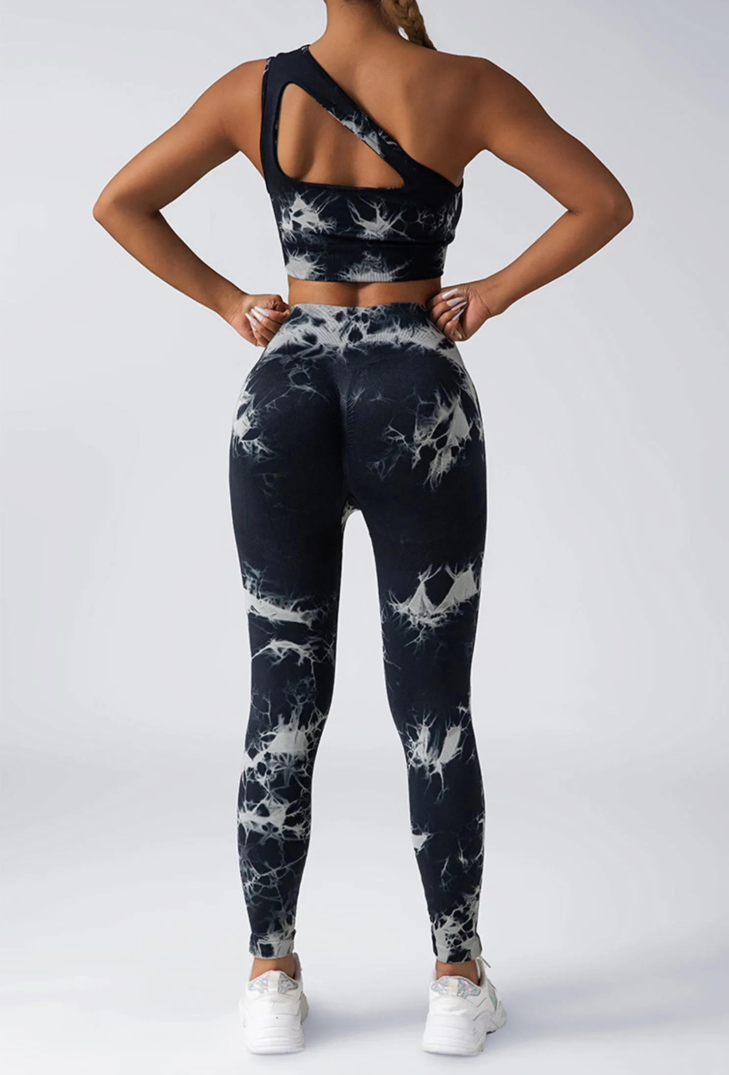 Women’s Scrunch Workout Leggings – Butt Lifting High-Waisted Yoga Pants, Tie-Dye Seamless Gym Tights