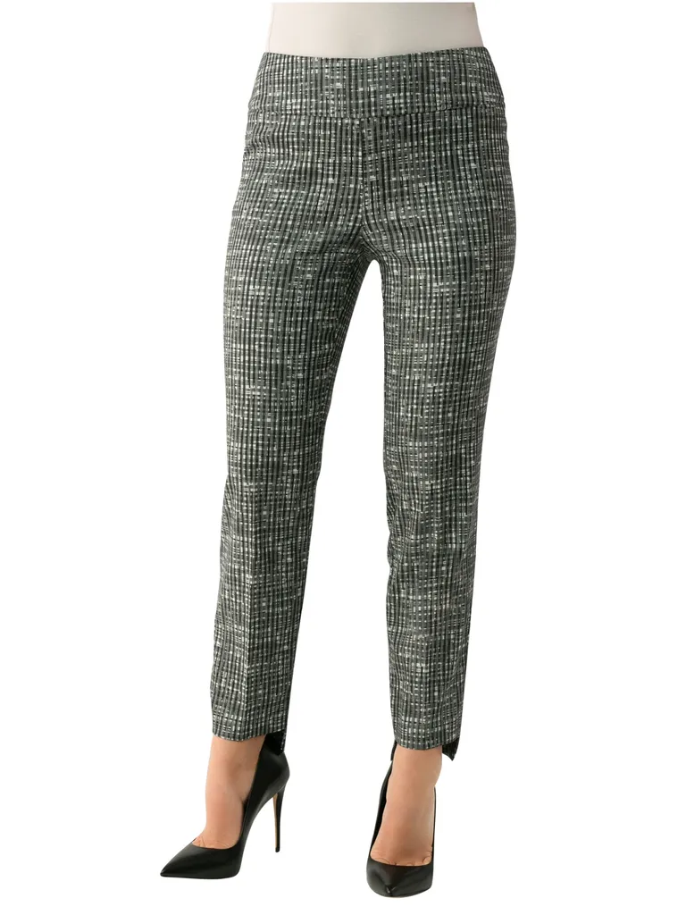 Women's Up! | Hi Lo Slimming Pull On Pants | Grey Weave