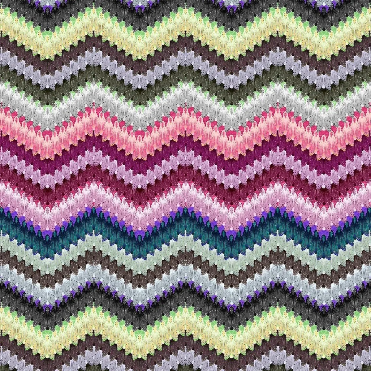 zig zag moth original velvet fabric