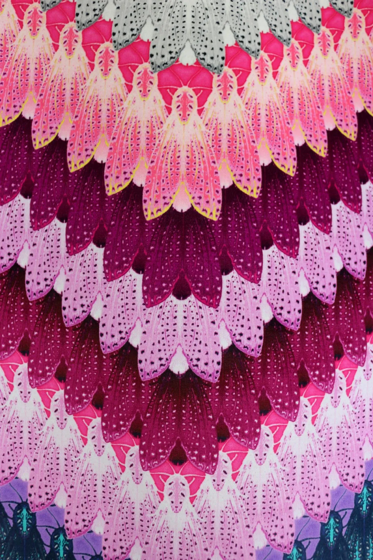 zig zag moth original velvet fabric